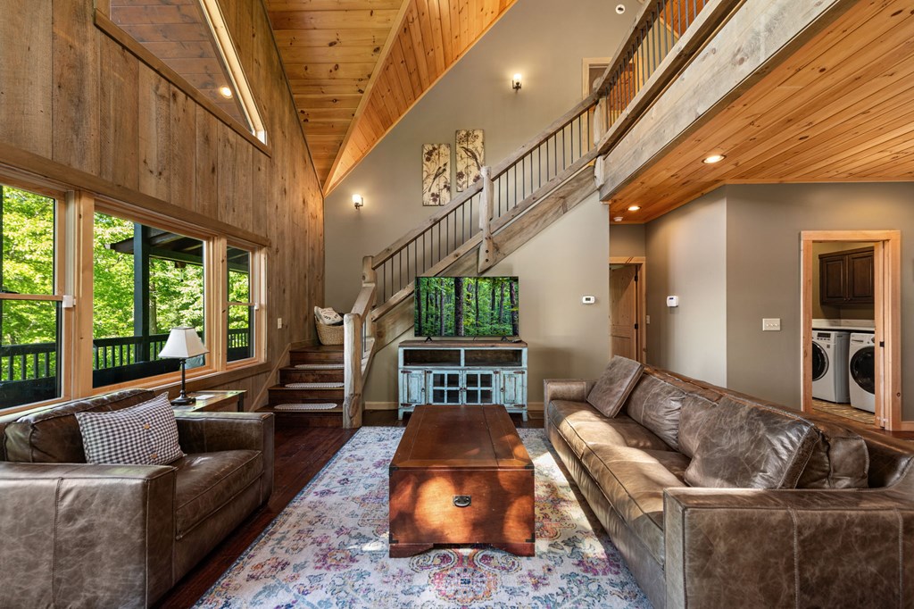 479 Big Timber Road Mineral Bluff, GA 30559 - Photo 6 of 60 a living room with furniture and a large window