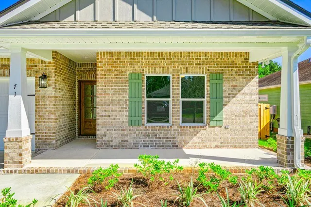 a front view of a house