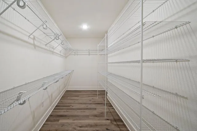 a view of a walk in closet