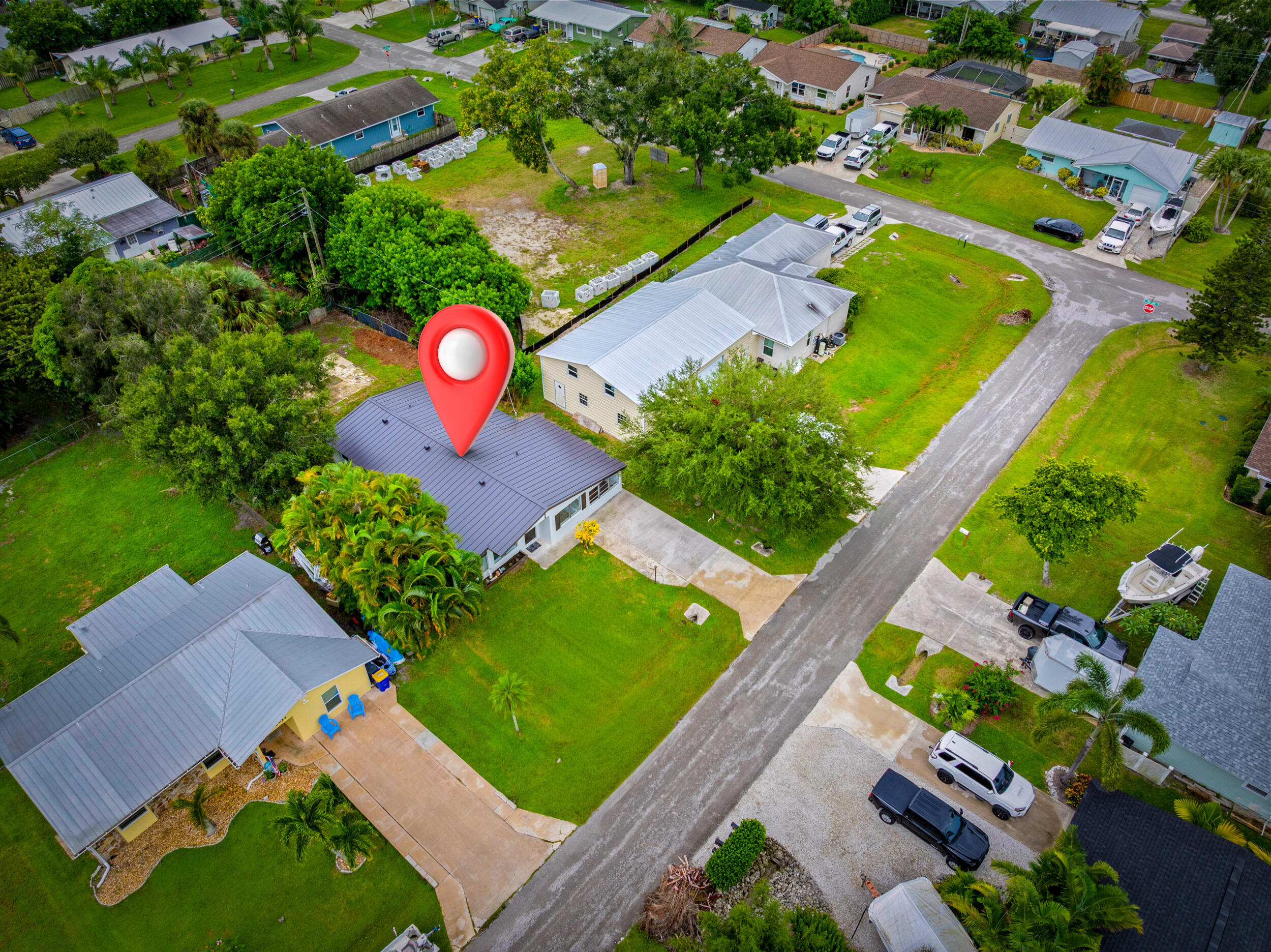 2904 Southeast Bamboo Street Stuart, FL 34997 - Photo 49 of 51 an aerial view of a house