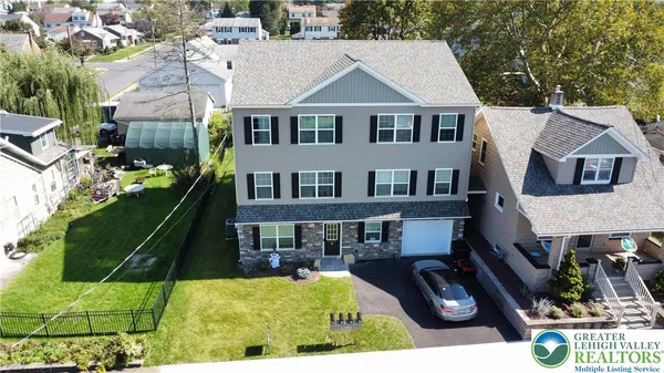 a aerial view of a house