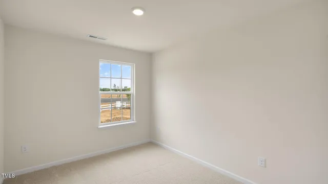 an empty room with a window