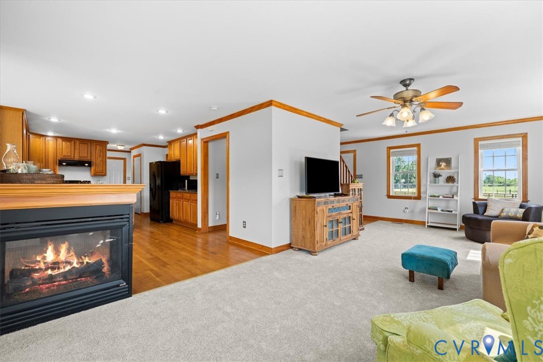 3137 Trenholm Road Powhatan, VA 23139 - Photo 13 of 72 a living room with furniture and a fireplace