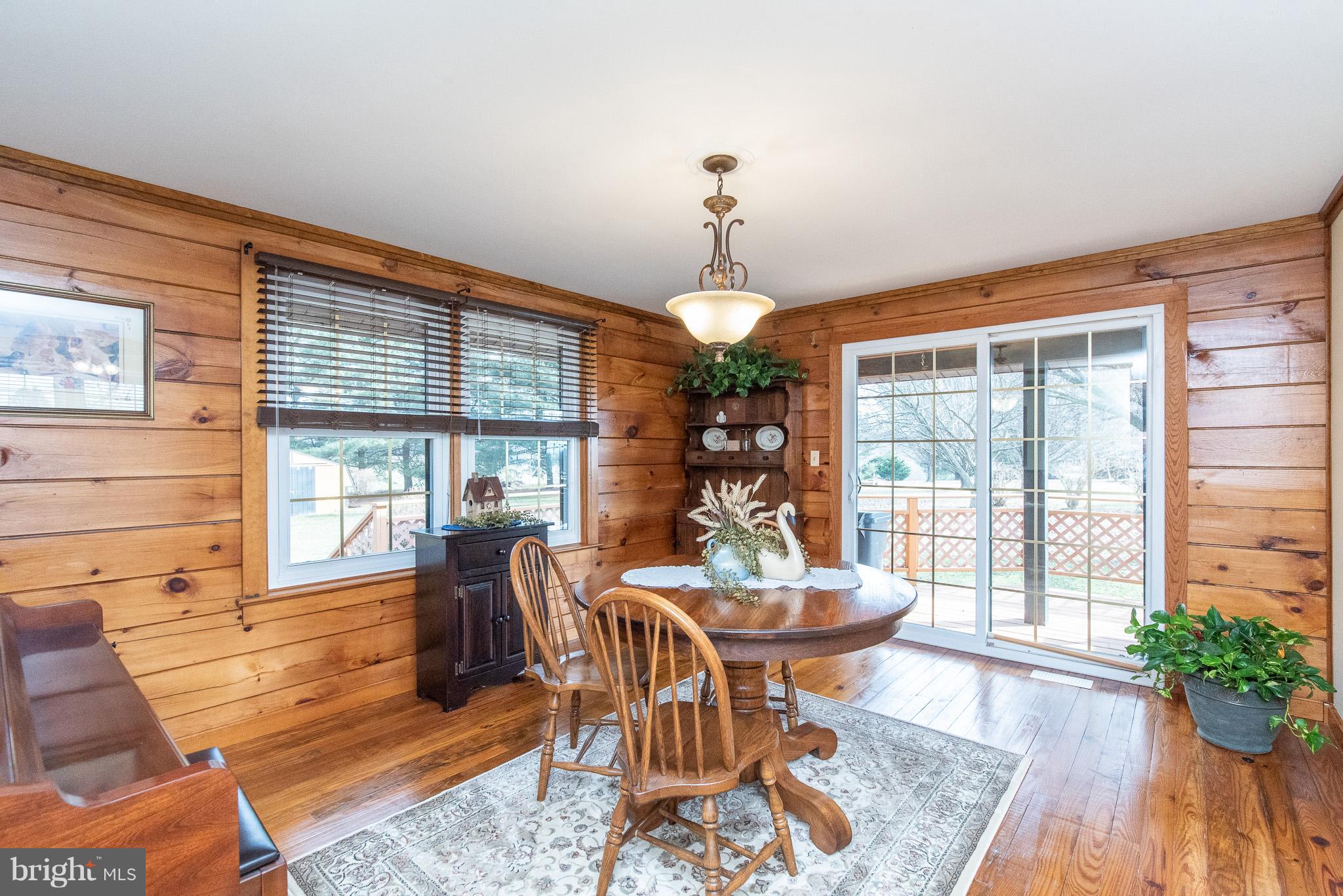 5375 Rocks Road Pylesville, MD 21132 - Photo 7 of 50 Formal Dining Room with Log Exterior Walls