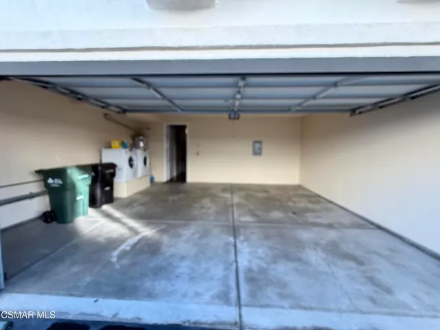 a view of a garage