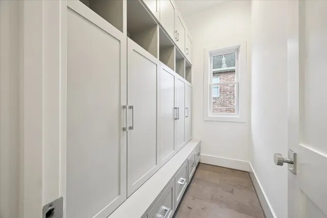 a view of an entryway with white walls