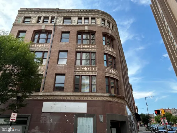 a front view of a building