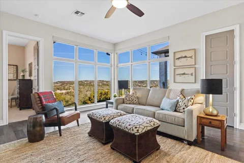 a view of a city from a balcony