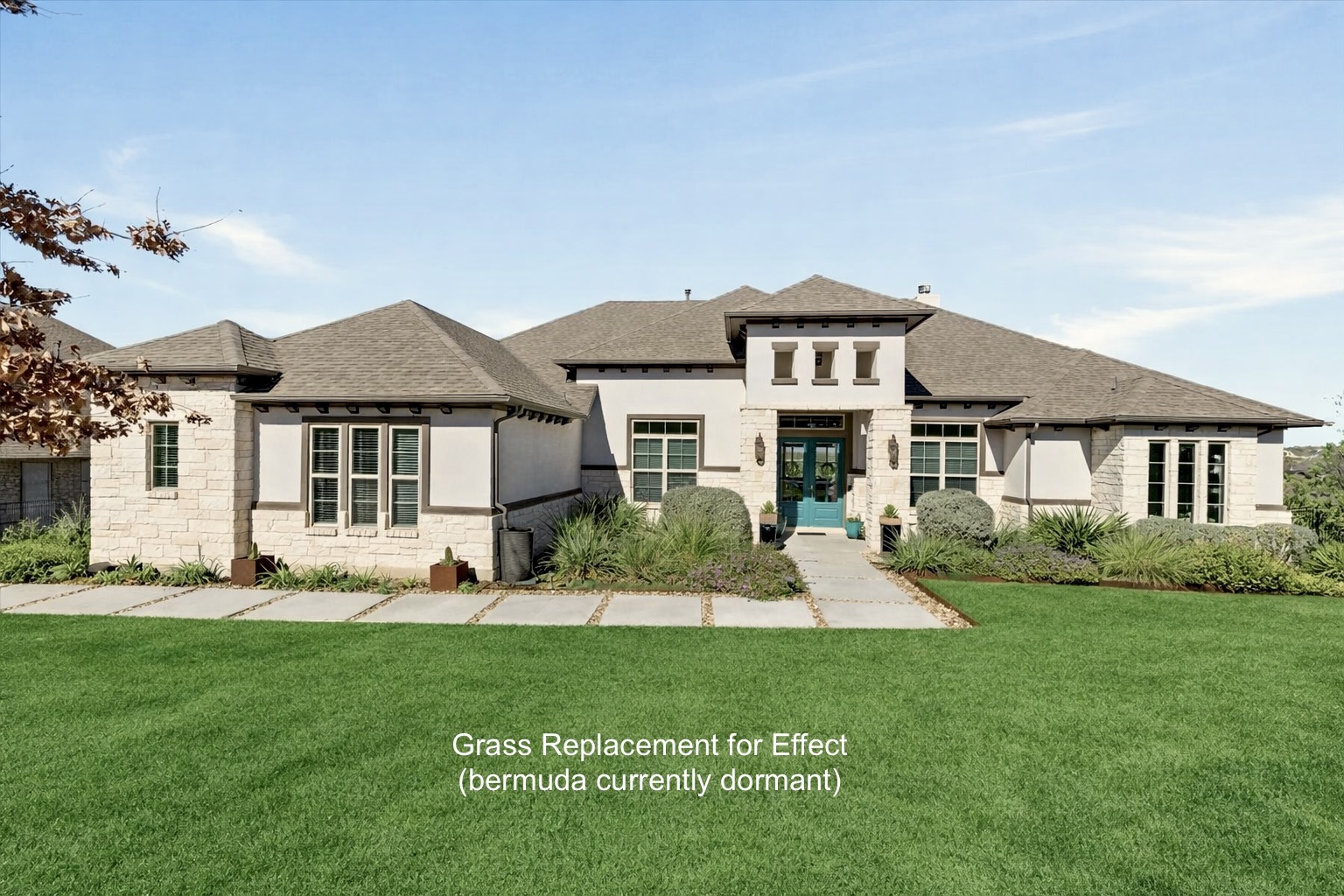 17825 Windecker Cove Dripping Springs, TX 78620 - Photo 8 of 39 a front view of a house with a garden and porch