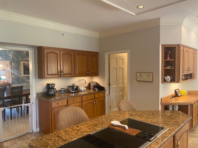 5801 Port Clinton Road Long Grove, IL 60047 - Photo 6 of 38 a kitchen with granite countertop a sink and cabinets