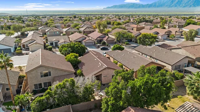 an aerial view of multiple house