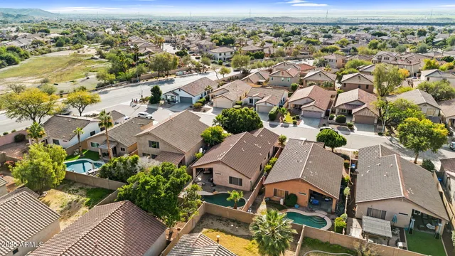 an aerial view of multiple house
