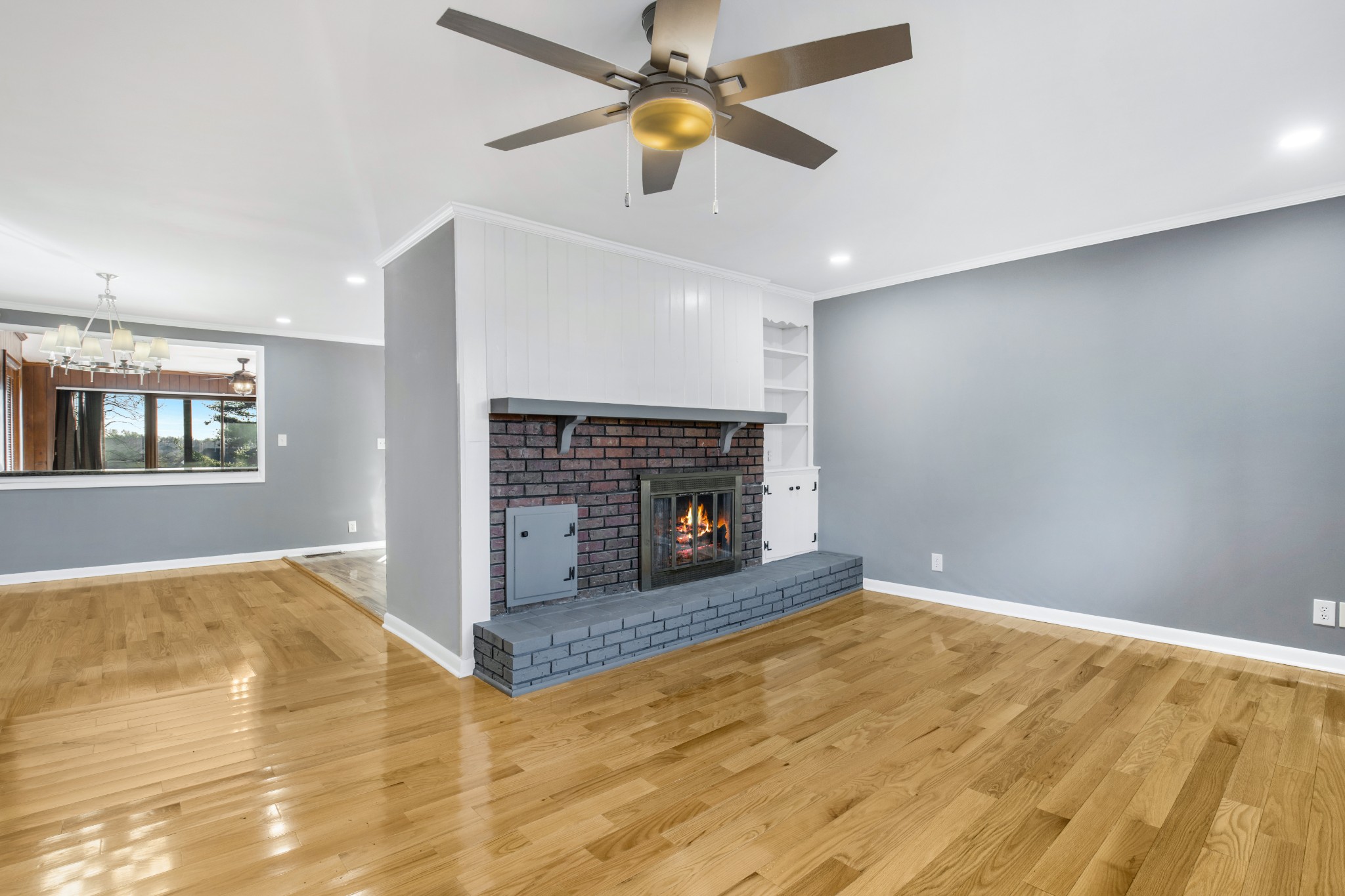 2209 Ruth Street Springfield, TN 37172 - Photo 12 of 31 a view of an empty room with window and chandelier fan