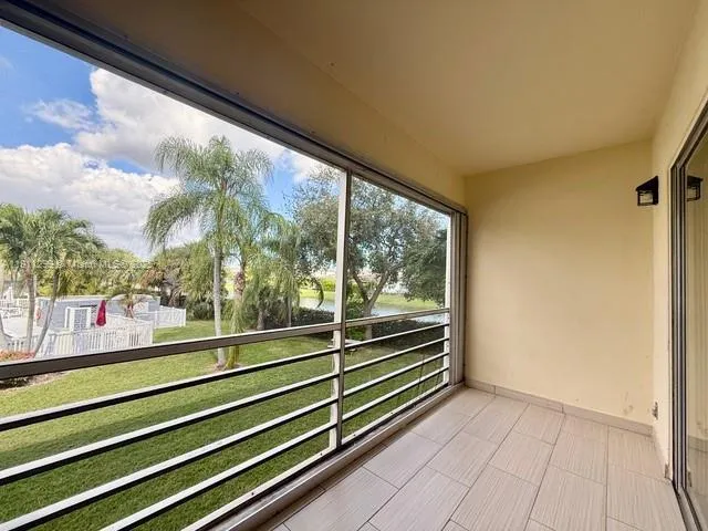 a view of a building from a window