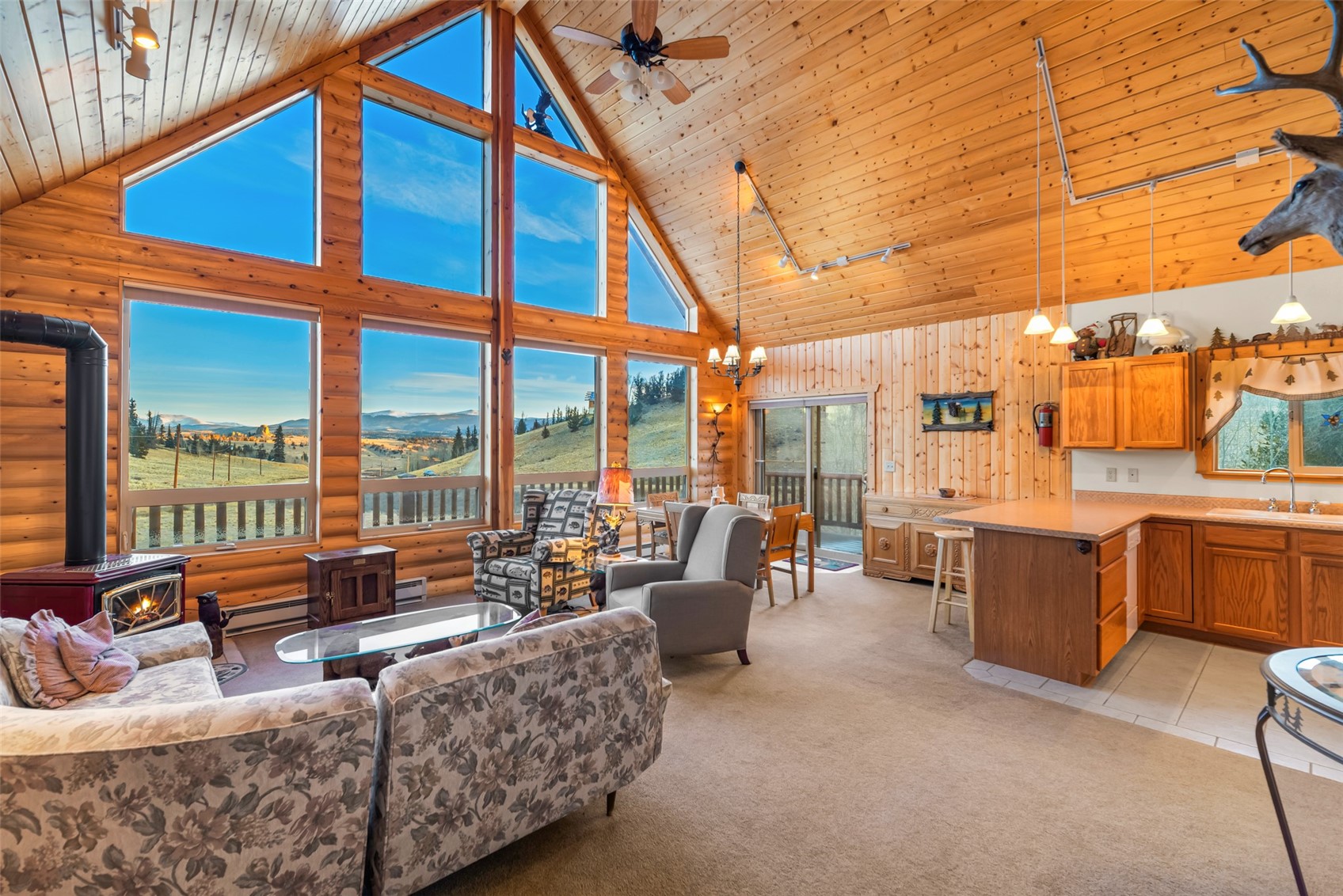 1081 Travois Road Como, CO 80456 - Photo 7 of 44 a living room with furniture a large window with outer view