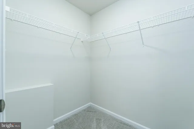 a view of small space with racks on the wall