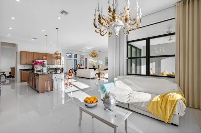 a bedroom with a bed and a table in it