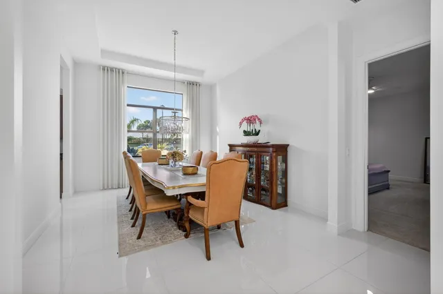 a room with a dresser and a mirror