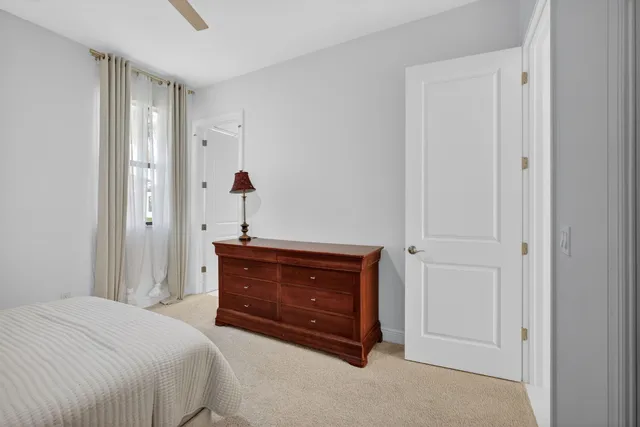 an aerial view of a table and chairs