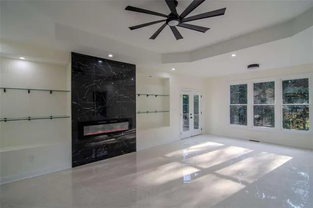 a bathroom with a double vanity sink and mirror