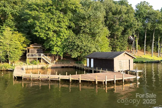 a front view of a house with a boat