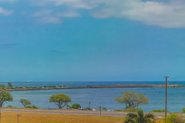 a view of lake and ocean