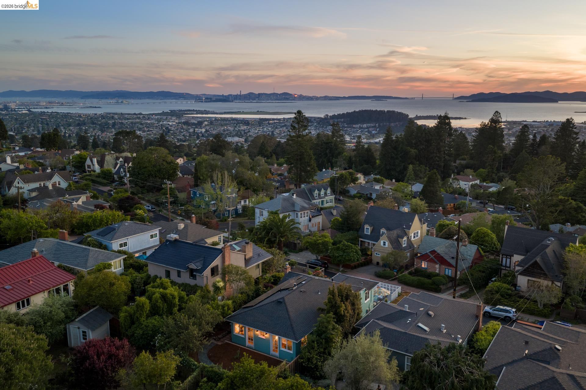 49 Windsor Avenue Kensington, CA 94708 - Photo 59 of 60 an aerial view of residential houses with outdoor space and trees