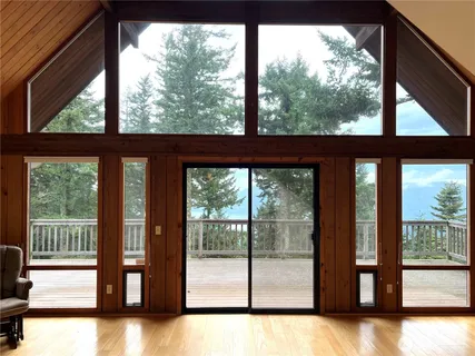 a view of work space with windows