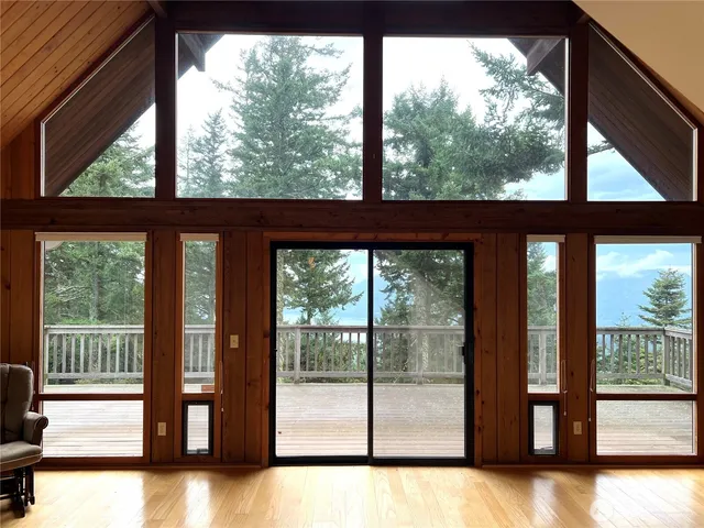 a view of work space with windows