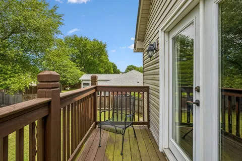 a view of a backyard with a small pool
