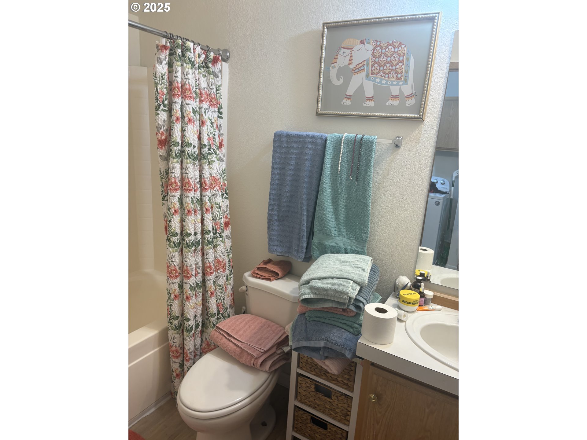 1699 North Terry Street, Unit 272 Eugene, OR 97402 - Photo 12 of 25 a bathroom with a toilet a sink and a mirror