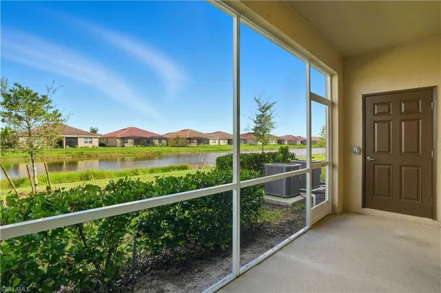 a view of a balcony with an outdoor space