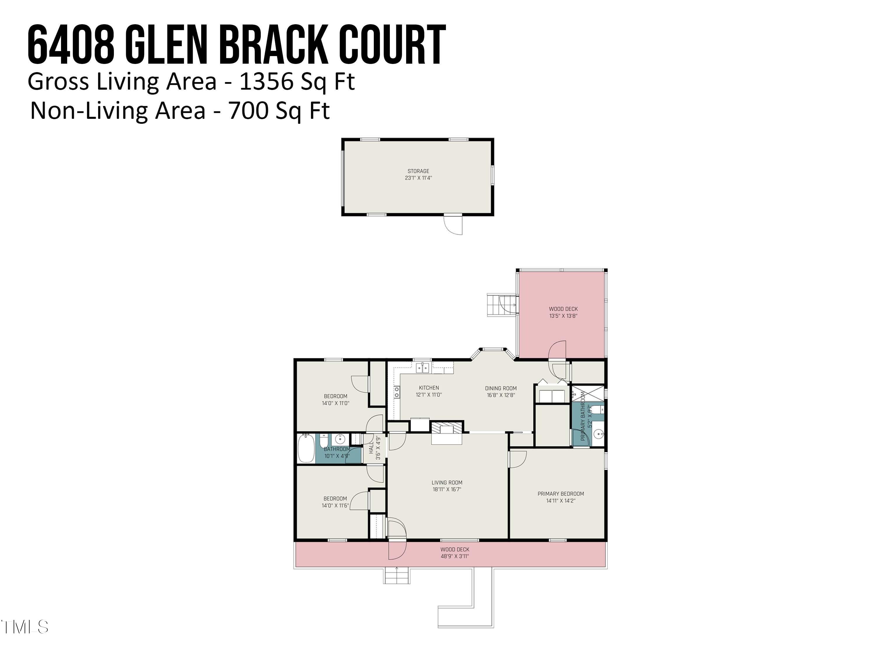 6408 Glen Brack Court Raleigh, NC 27603 - Photo 21 of 23 a picture of floor plan
