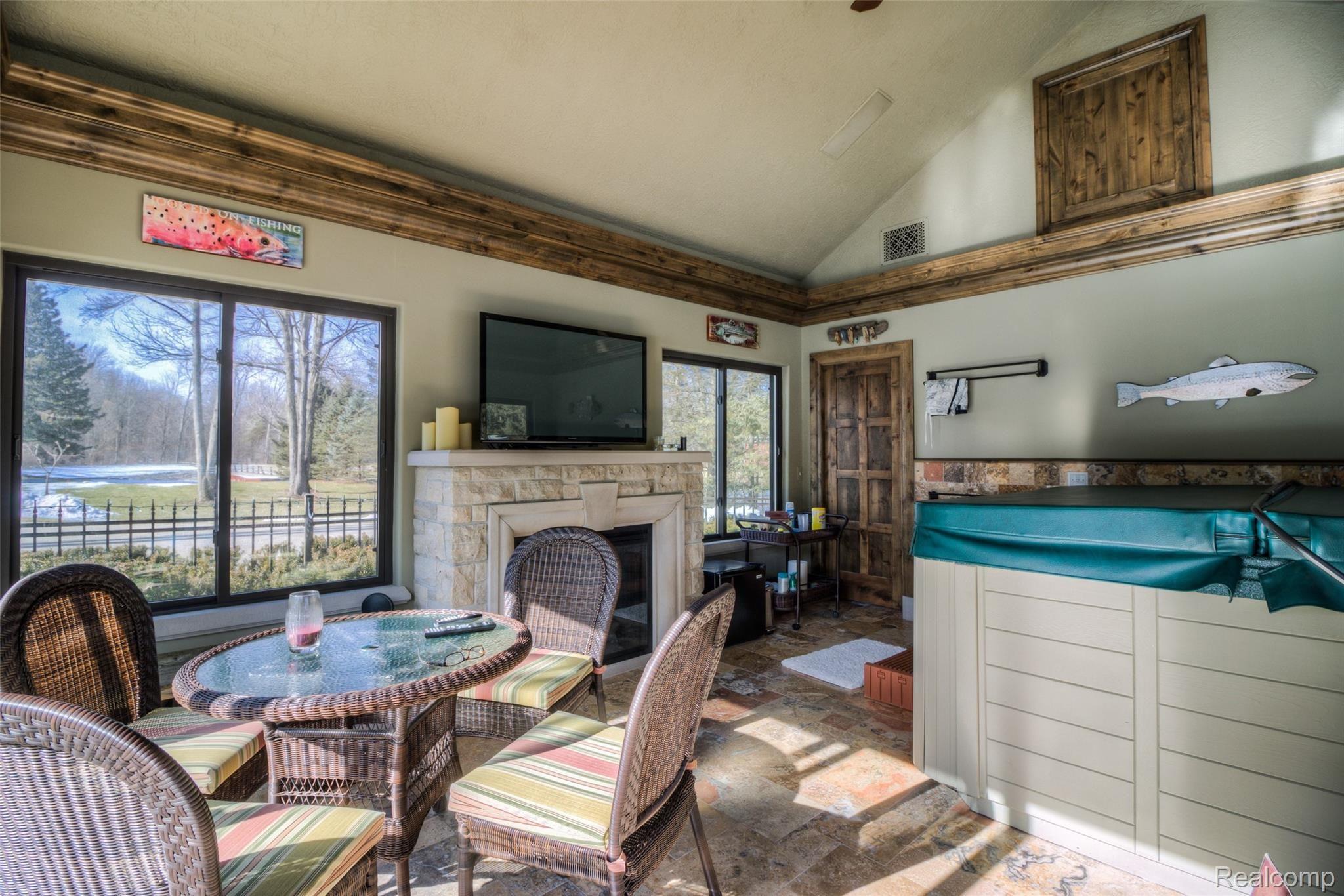 9715 North Eston Road Clarkston, MI 48348 - Photo 42 of 51 1,078 square feet, marble floors, limestone fireplace.