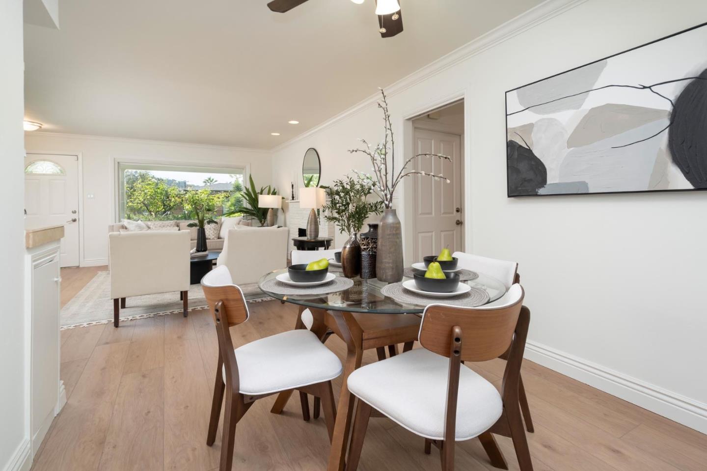 3989 Oneill Drive San Mateo, CA 94403 - Photo 11 of 47 a view of a dining room with furniture and wooden floor
