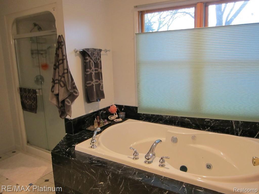6480 Mack Road Howell, MI 48855 - Photo 19 of 27 Master Suite showing jetted tub and stall shower.
