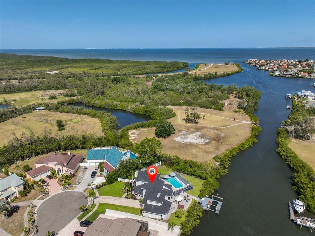 945 Bunker View Drive Apollo Beach, FL 33572 - Photo 8 of 92 an aerial view of ocean and residential houses with outdoor space