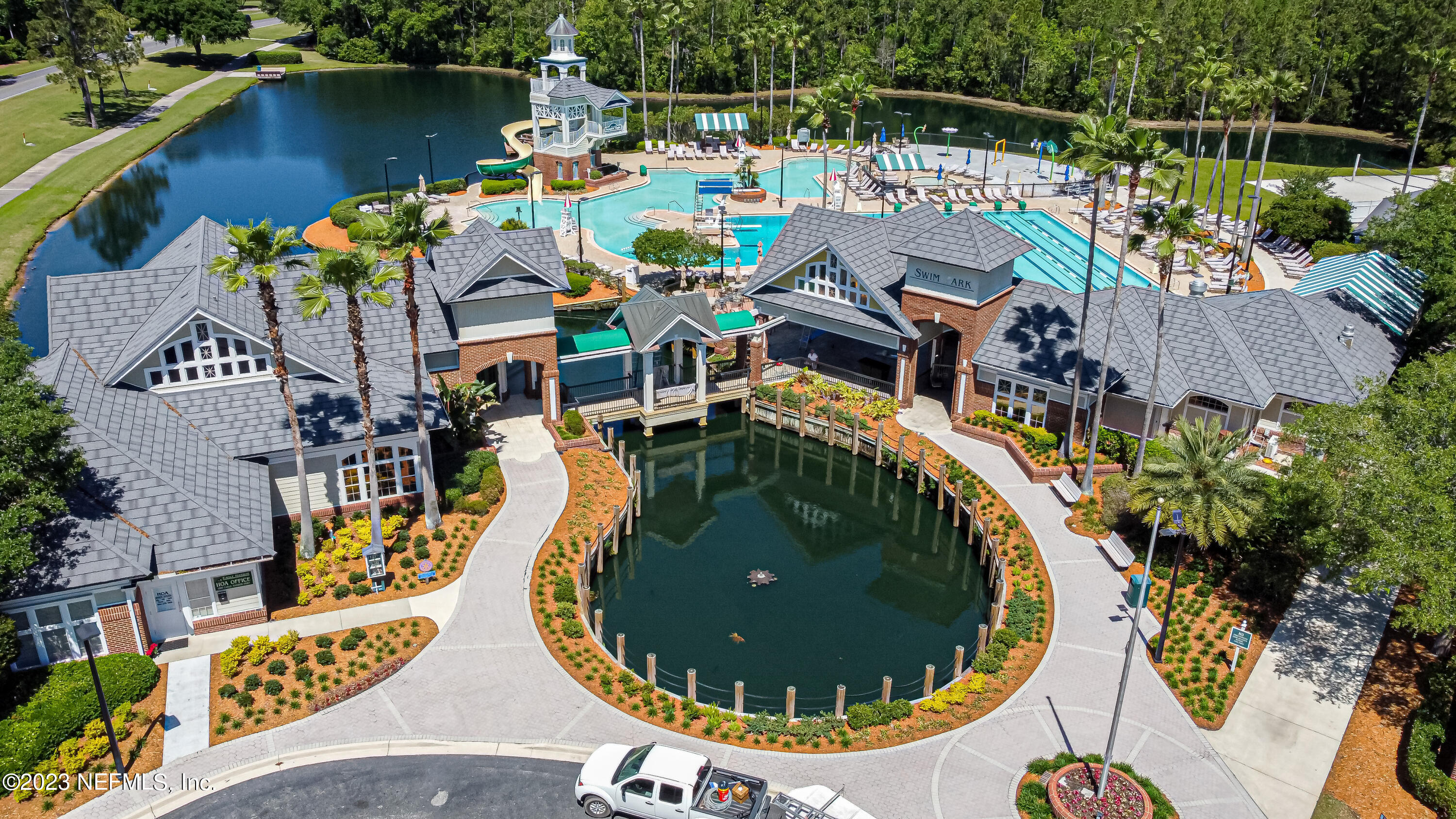1614 Pinecrest Drive Fleming Island, FL 32003 - Photo 83 of 86 aerial view of a house with outdoor space and lake view