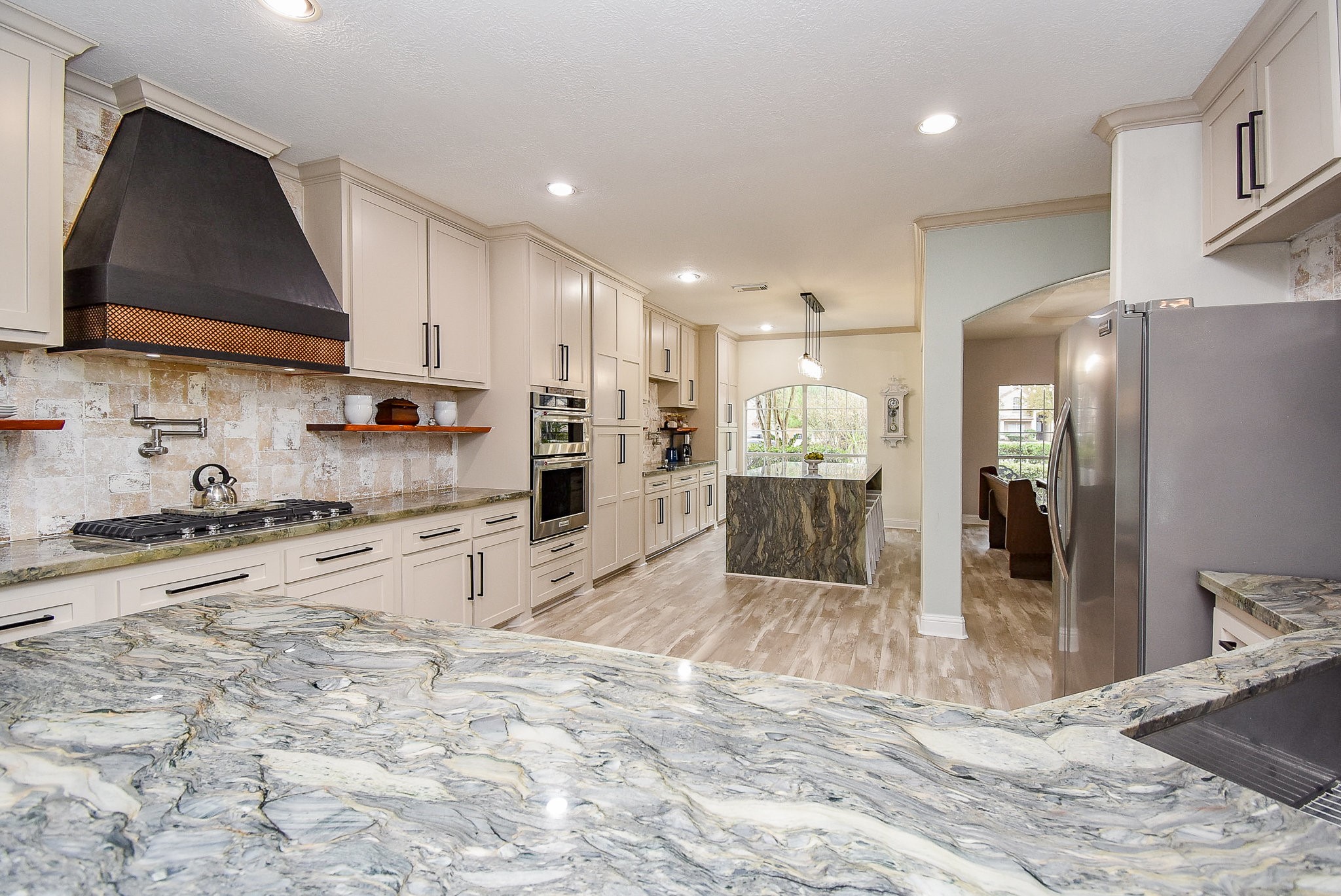 30518 Aldine Westfield Road Spring, TX 77386 - Photo 13 of 50 a kitchen with stainless steel appliances granite countertop a refrigerator and a sink