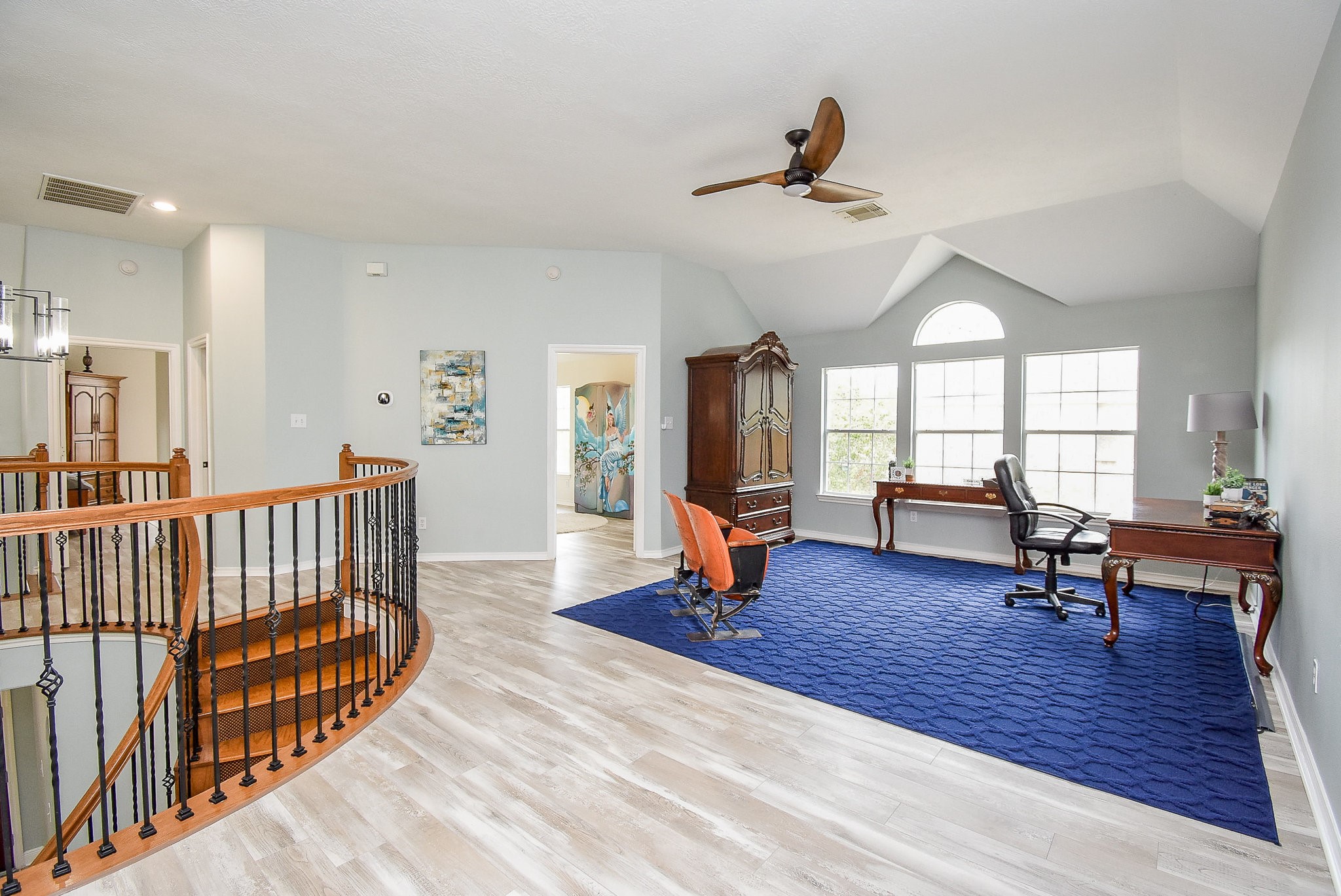 30518 Aldine Westfield Road Spring, TX 77386 - Photo 29 of 50 a living room with furniture and a wooden floor