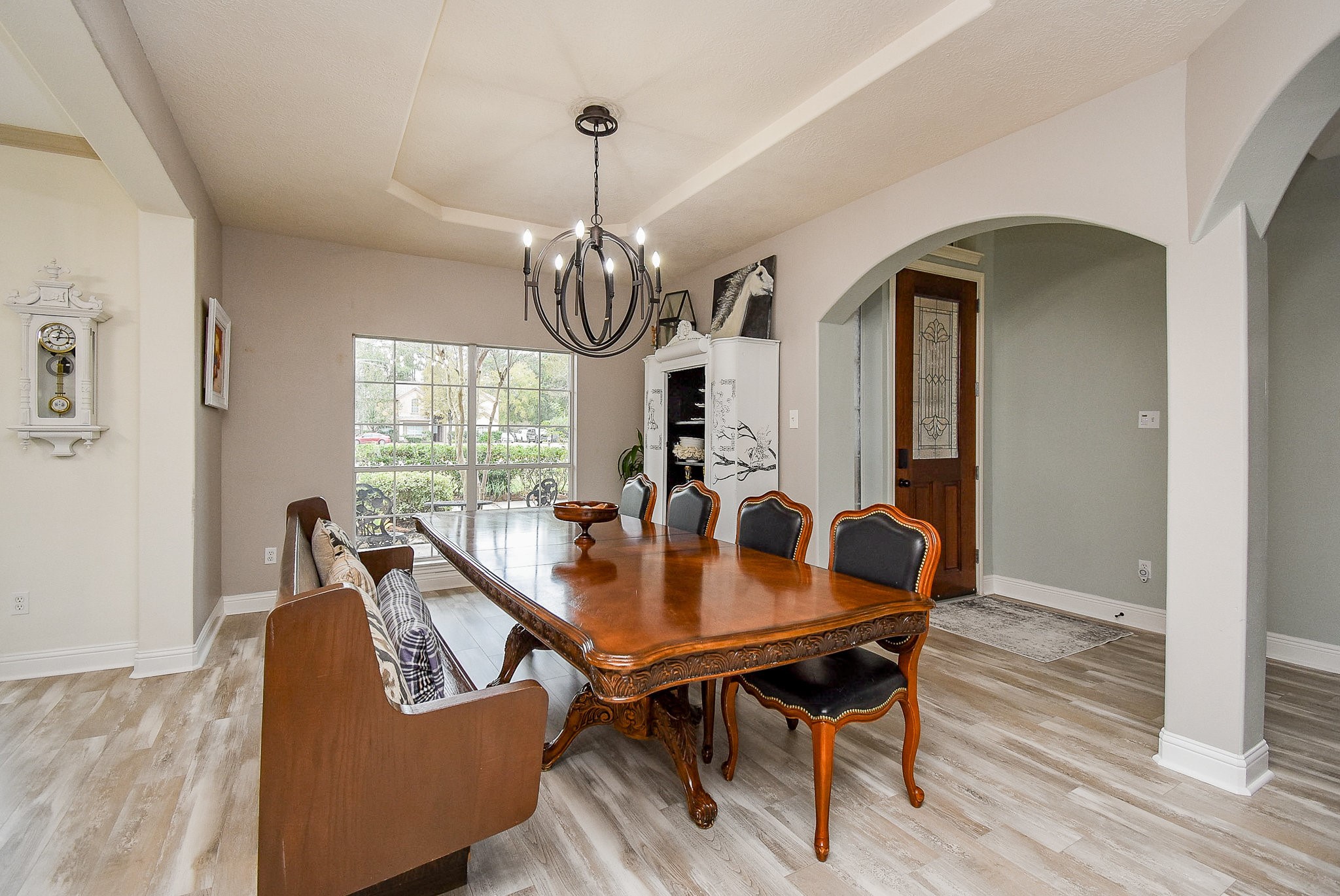 30518 Aldine Westfield Road Spring, TX 77386 - Photo 7 of 50 a view of a dining room with furniture window and wooden floor