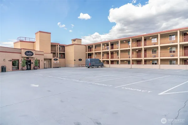 a view of a lake with a mountain