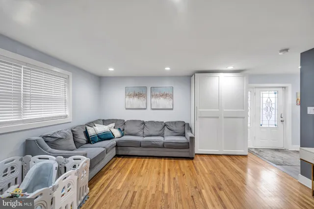 a living room with furniture and a couch