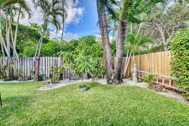a view of outdoor space with garden and tall trees