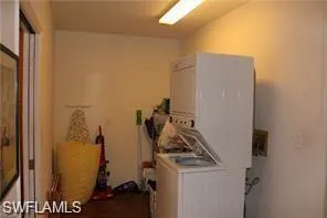 a view of a room with storage