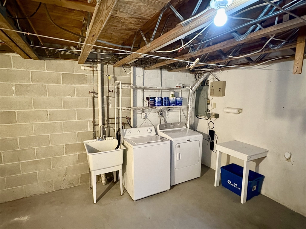 224 Park Street, Unit B2 Stoneham, MA 02180 - Photo 32 of 35 a utility room with dryer and washer