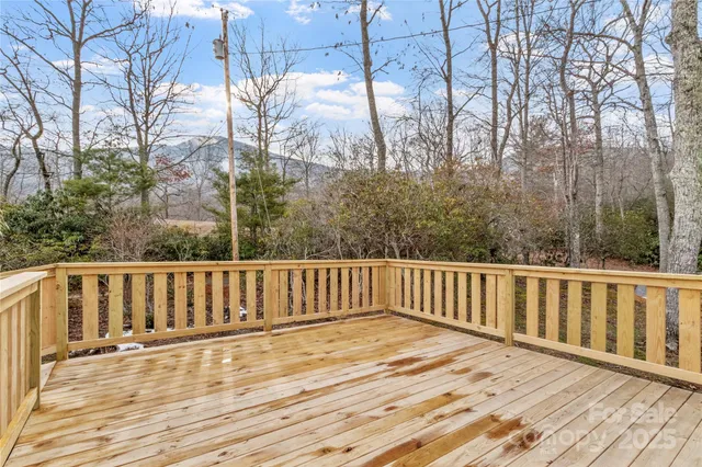 a view of wooden deck
