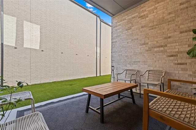 a outdoor space with furniture