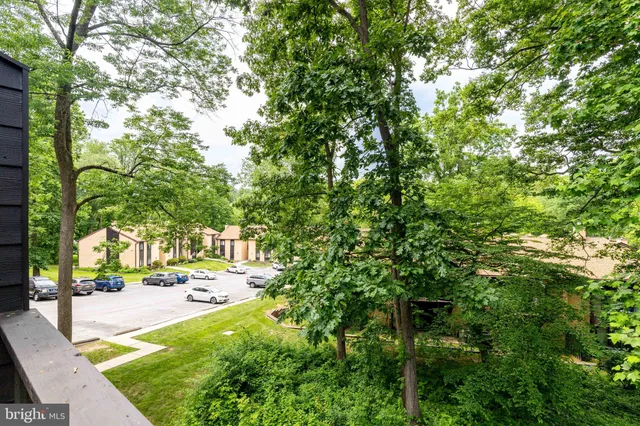 a view of yard with swimming pool and trees