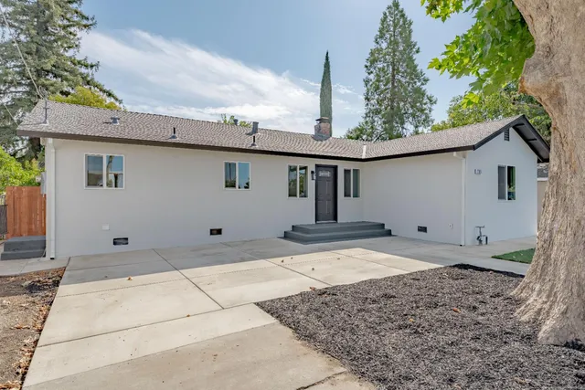 a backyard of a house